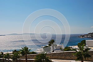 Ocean view of Mykonos town