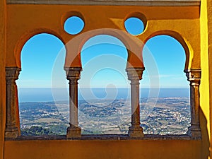 Ocean View from Pena Palace, Sintra, Portugal photo