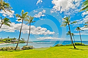 Ocean view in West Maui Kaanapali beach resort area.