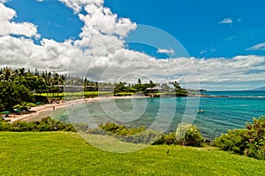 Ocean view in West Maui Kaanapali beach resort area.