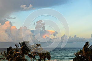 The ocean water provides a welcoming environment for large summer storms