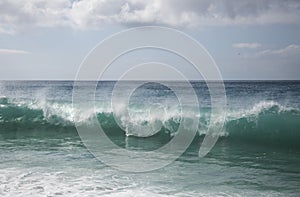 An ocean wave clear and crisp photo