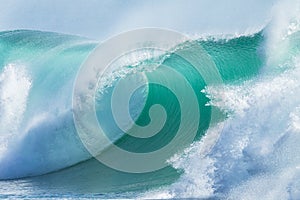 Ocean Wave Blue Closeup