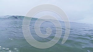 Ocean Wave Breaking on the Beach in California