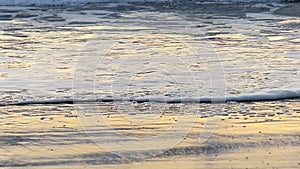 Ocean Wave Breaking on the Beach in Slow Motion