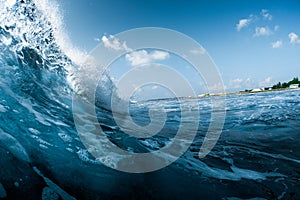 Ocean wave breaking on the shore