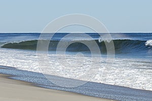 Ocean Wave Cresting on Beach