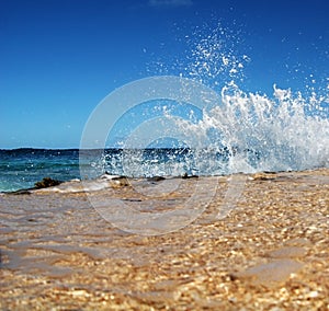 Ocean Wave Splash on the Beach