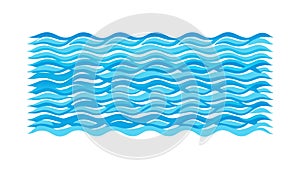 Ocean Wave Texture Blue Seamless Pattern, vector design Generative AI