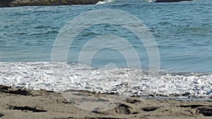 Ocean waves breaking on the beach near Brookings Oregon