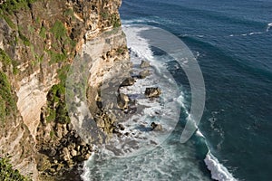 Ocean waves and Cliff