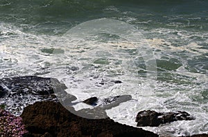 Ocean waves. Coast of Portugal, Ericeira