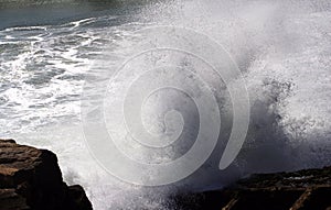 Ocean waves. Coast of Portugal, Ericeira