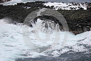 Ocean Waves Crashing against Rocks, Seascape, The Nobbies Victoria