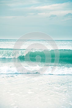 Ocean waves crashing on the shore