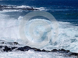 Ocean waves on the east coast in the La Charca area photo