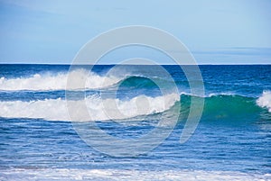 Ocean waves glowing. Victoria, Australia