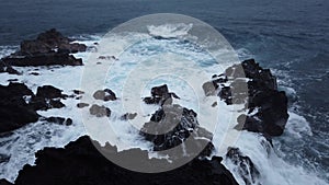 Ocean Waves at Laupahoehoe Point on the Big Island in Hawaii.