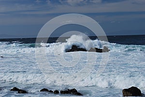 Ocean Waves in the Pacific Ocean