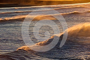 Ocean waves in Southern California