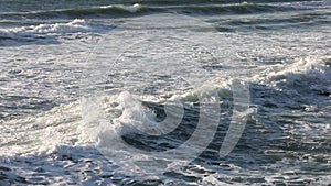 Ocean waves surf rolling into shore 60 fps HD