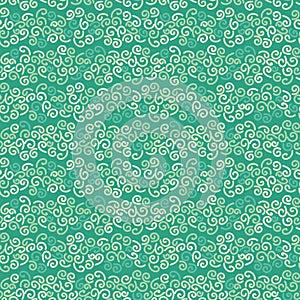 Ocean waves texture seamless vector striped horizontal pattern in green color