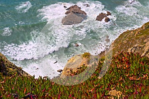 Ocean wawes Portugal Cabo da Roca