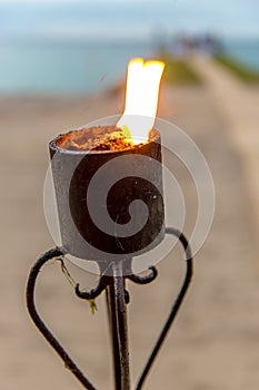 Oceanfront Wedding Torch