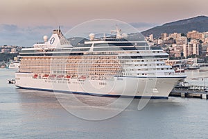 Oceania Cruises Cruise ship Marina in Palma at sunrise