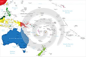 Oceania map photo