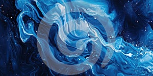 Oceanic Abstract Currents: Swirling Blues and Whites in a Dynamic, Textured Pattern