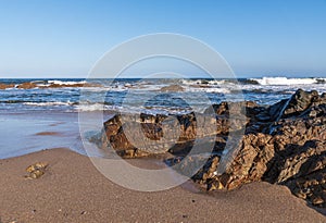 Oceanic coast in eastern Uruguay