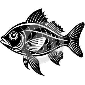 Oceanic Elegance: Distinctive Fish Silhouette Vector Illustrations