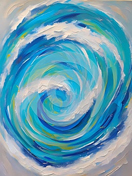 Oceanic Euphoria: Swirling Coastal Abstract