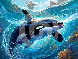 Oceanic Joy: An Orca Celebrates World Oceans Day