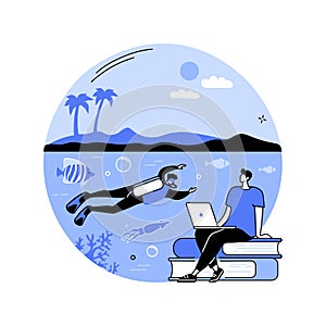 Oceanography abstract concept vector illustration. photo