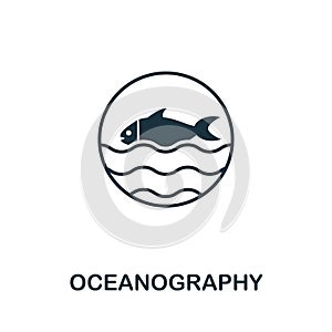 Oceanography vector icon symbol. Creative sign from science icons collection. Filled flat Oceanography icon for computer and