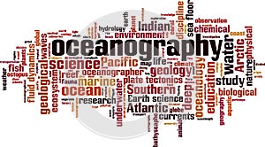 Oceanography word cloud