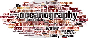 Oceanography word cloud photo