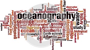 Oceanography word cloud photo