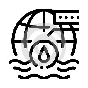 Oceanology science icon vector outline illustration