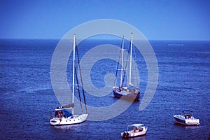 Oceanscape Lone Yacht Boat In Mombasa City County Kenya East Africa