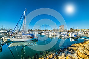 Oceanside harbor on a clear day