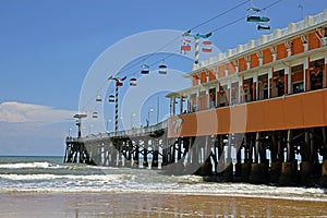 Oceanside pier with chair lift photo