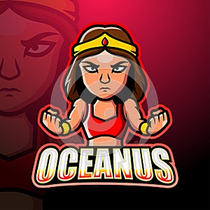 Oceanus mascot esport logo design