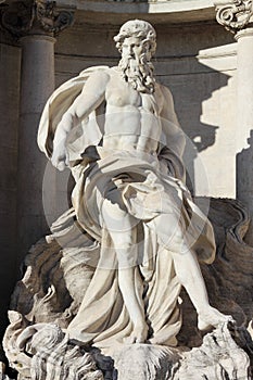 Oceanus in the Trevi Fountain