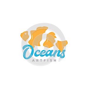 Ocellaris clownfish sea logo design