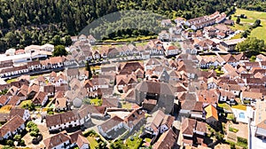 Aerial view of Ochagavia, Spain photo