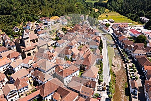 Aerial view of Ochagavia, Spain photo