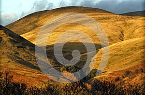 The Ochil Hills in Scotland